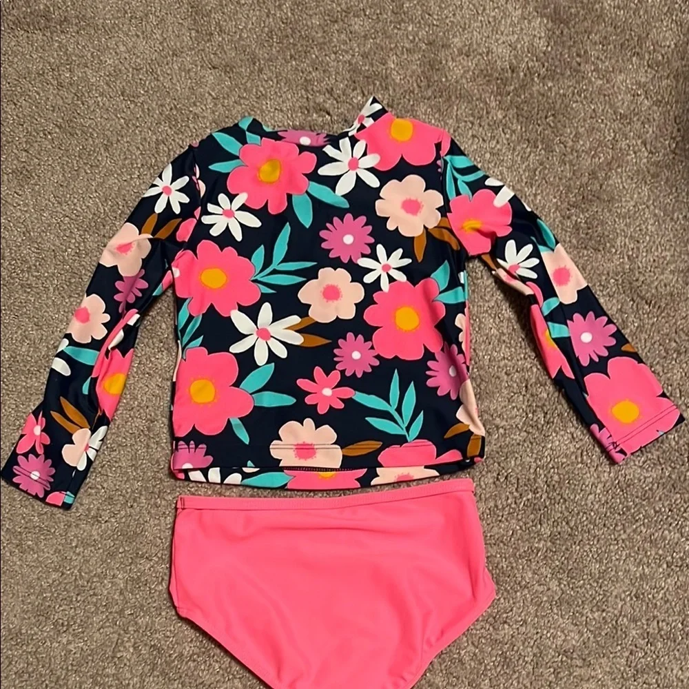 Carter’s Floral Kids Swim Set - Pink and Blue